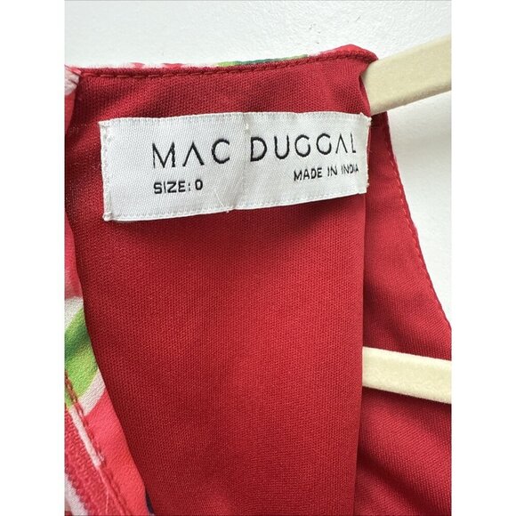 Mac Duggal Size 0 Pink Floral 9158 Bell Sleeve Mini Cocktail Party Dress New - Picture 14 of 14